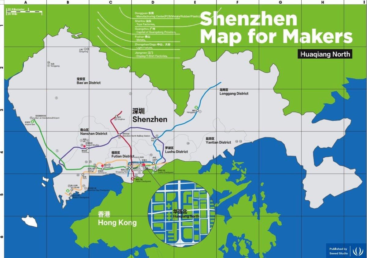 kort over Shenzhen kort for beslutningstagere