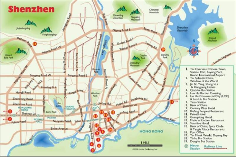 kort over Shenzhen shopping