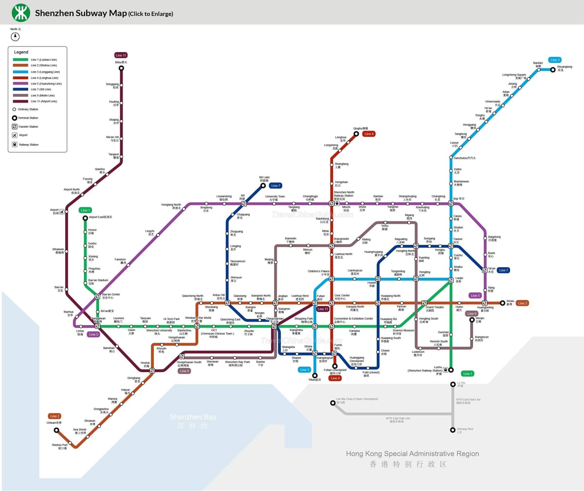 Shenzhen mtr-kort