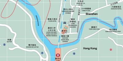 Kort over luohu kommercielle by