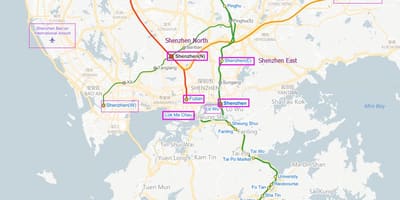 Szx lufthavn kort