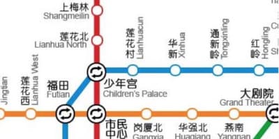 Kort over Shenzhen north station