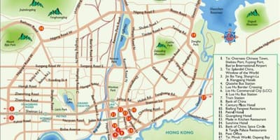 Kort over Shenzhen shopping